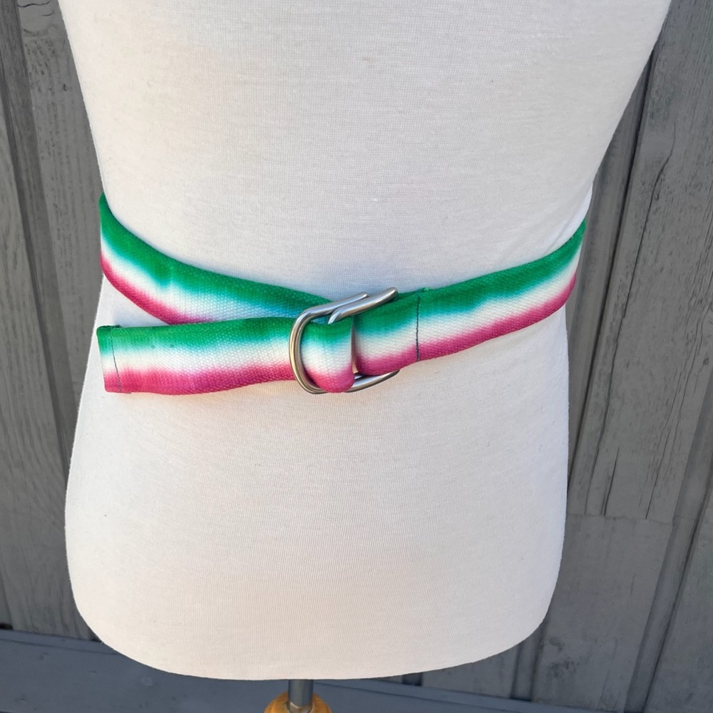 Polo Ralph Lauren Tie Dye Adjustable Fabric Web Belt